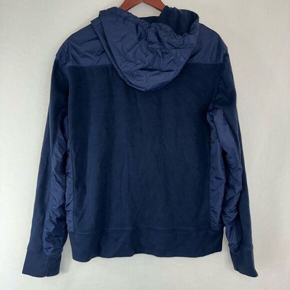 Polo Ralph Lauren Navy Mixed Media Full Zip Jacket Men’s Medium Modern Gropcore - Picture 2 of 9